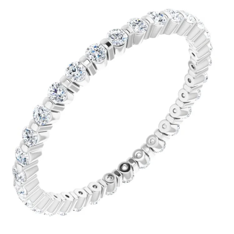 Women’s three-stone diamond engagement rings-14K White 1/2 CTW Diamond Eternity Band