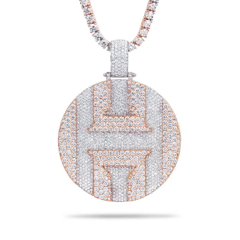 Women’s custom necklaces-Custom James Harden Diamond Logo Pendant