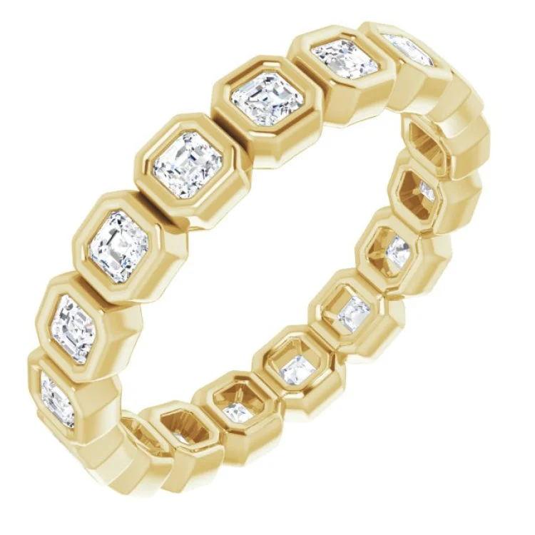 Women’s engagement rings for large fingers-14K Yellow 7/8 CTW Diamond Eternity Band