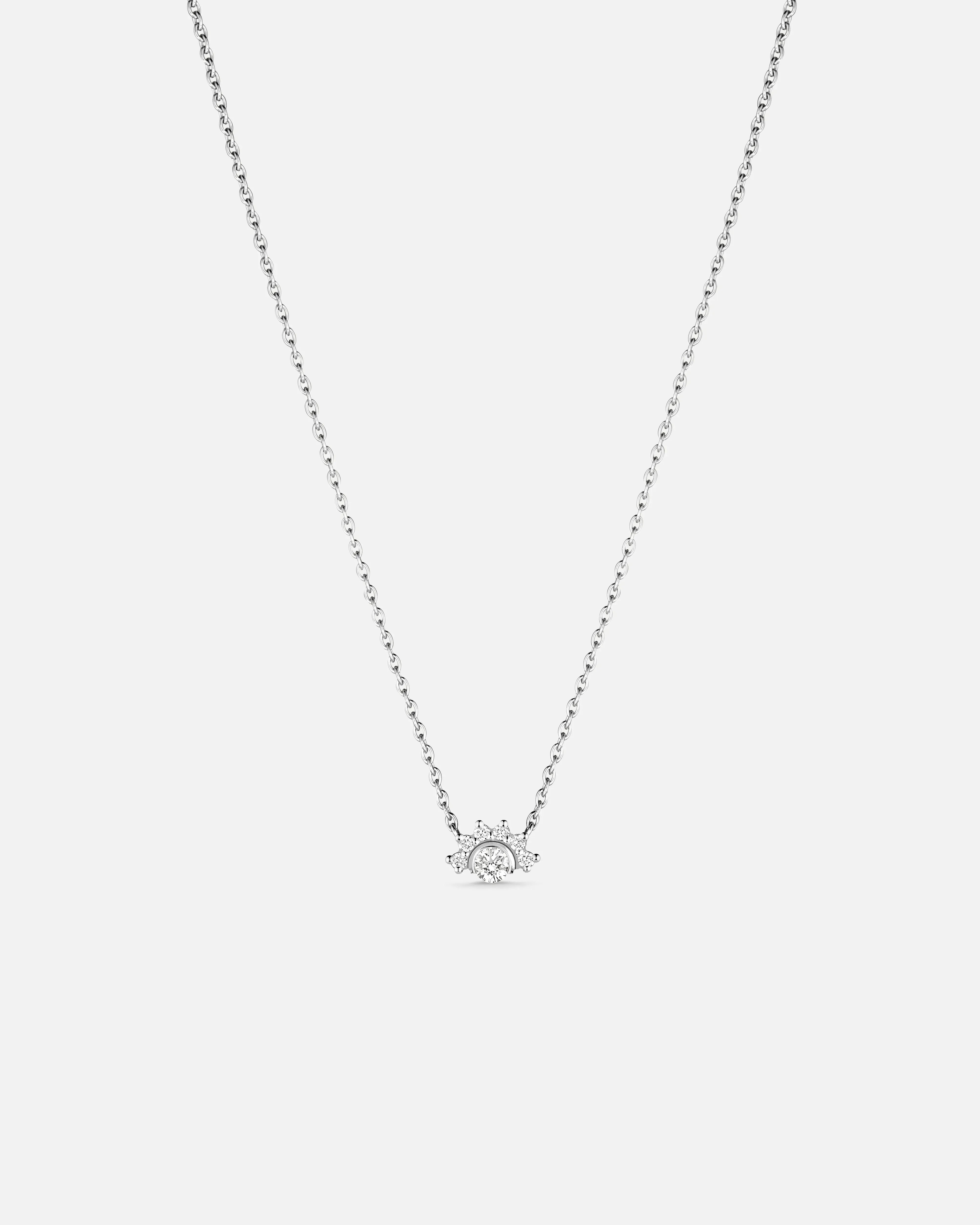 Women’s romantic necklaces-Mystic Diamond Pendant in White Gold