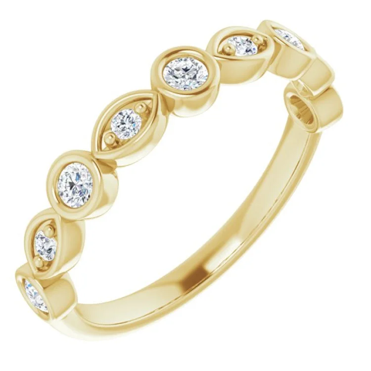 Women’s ruby engagement rings-14K Yellow 1/3 CTW Natural Diamond Anniversary Band