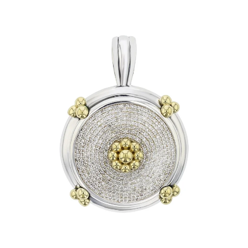 Women’s elegant necklaces-Slane Sterling Silver and 18K Gold Diamond Pendant