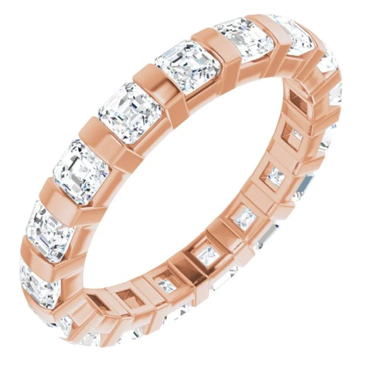 Women’s platinum diamond engagement rings-14K Rose 1 3/4 CTW Diamond Eternity Band