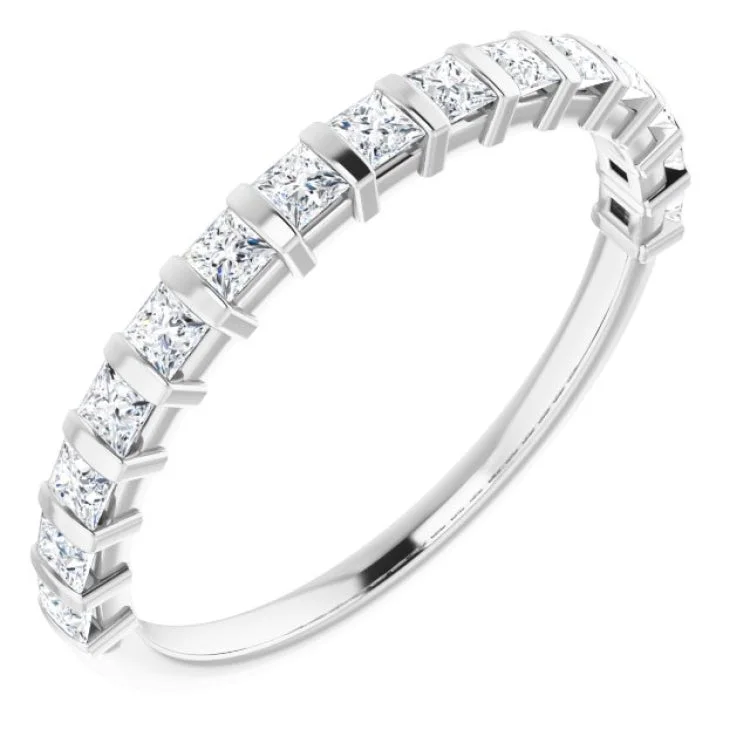 Women’s engagement rings for large fingers-Platinum 1/2 CTW Natural Diamond Anniversary Band