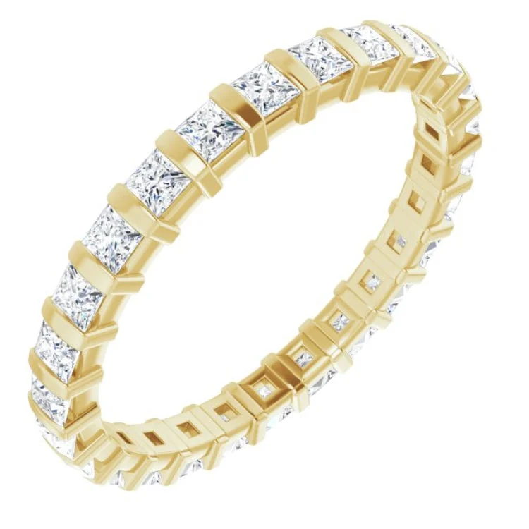 Women’s engagement rings with side stones-14K Yellow 7/8 CTW Diamond Eternity Band