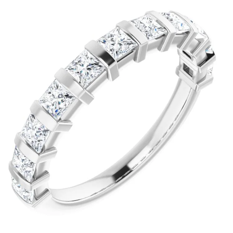 Women’s sparkling engagement rings-Platinum 1 CTW Natural Diamond Anniversary Band