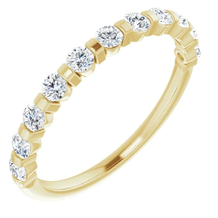 Women’s affordable engagement rings-14K Yellow 1/2 CTW Natural Diamond Anniversary Band