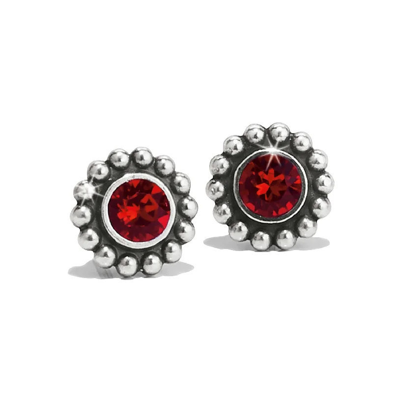 Women’s sparkly earrings-Ruby Twinkle Mini Post Earrings-July