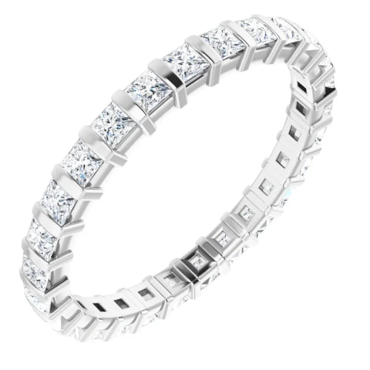 Women’s sparkling halo engagement rings-14K White 7/8 CTW Diamond Eternity Band