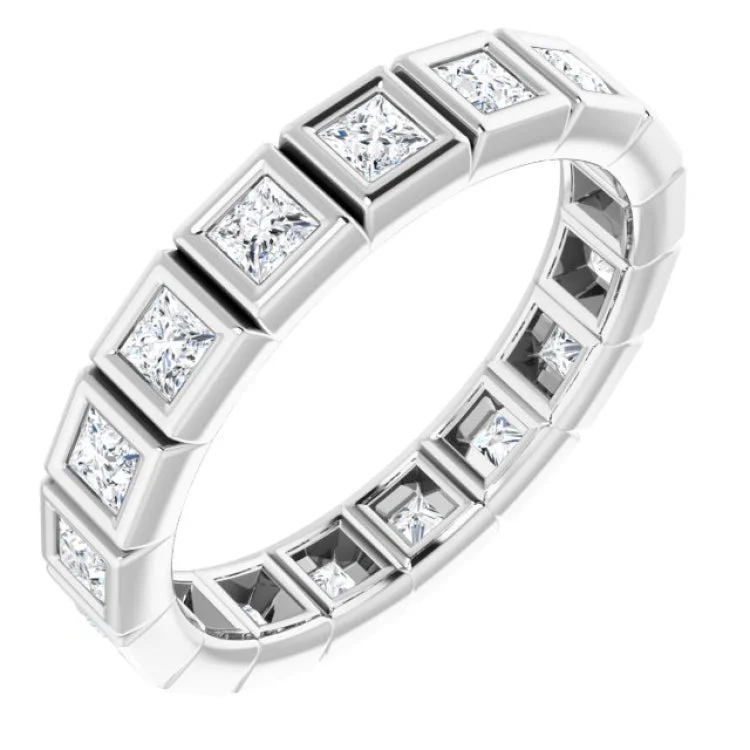 Women’s modern engagement rings-Platinum 7/8 CTW Diamond Eternity Band