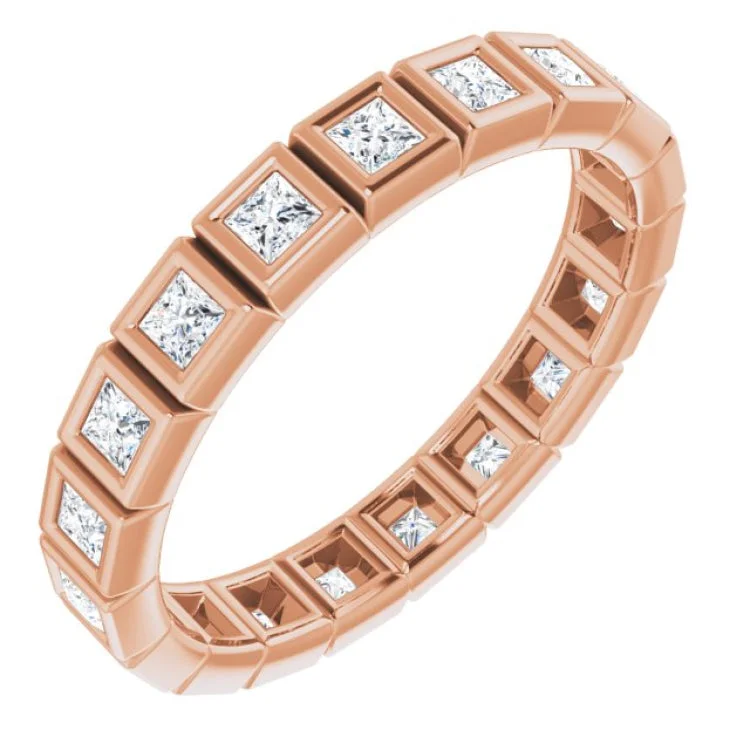 Women’s engagement rings for men-14K Rose 5/8 CTW Diamond Eternity Band