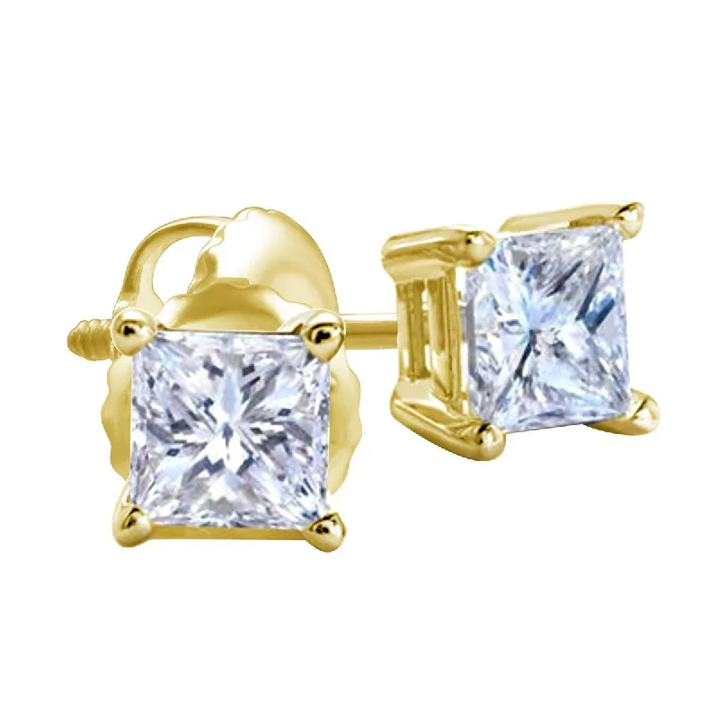 Women’s diamond earrings-Premiere 1/5 CTW Diamond Stud Earrings in 14KT Yellow Gold