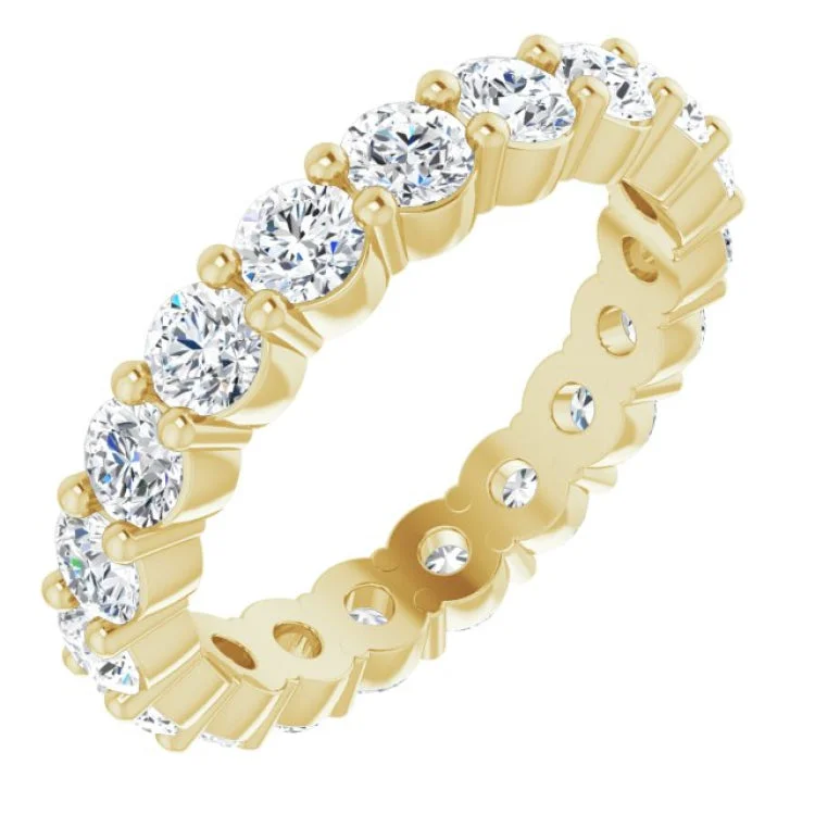 Women’s engagement rings with sapphires and diamonds-14K Yellow 1 3/4 CTW Natural Diamond Eternity Band Size 5.5