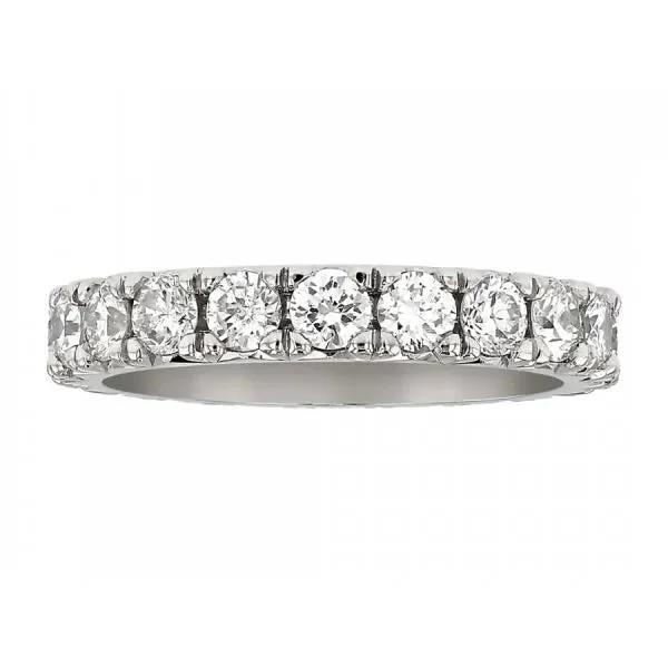 Women’s engagement rings with white sapphires-Platinum Diamond Eternity Band