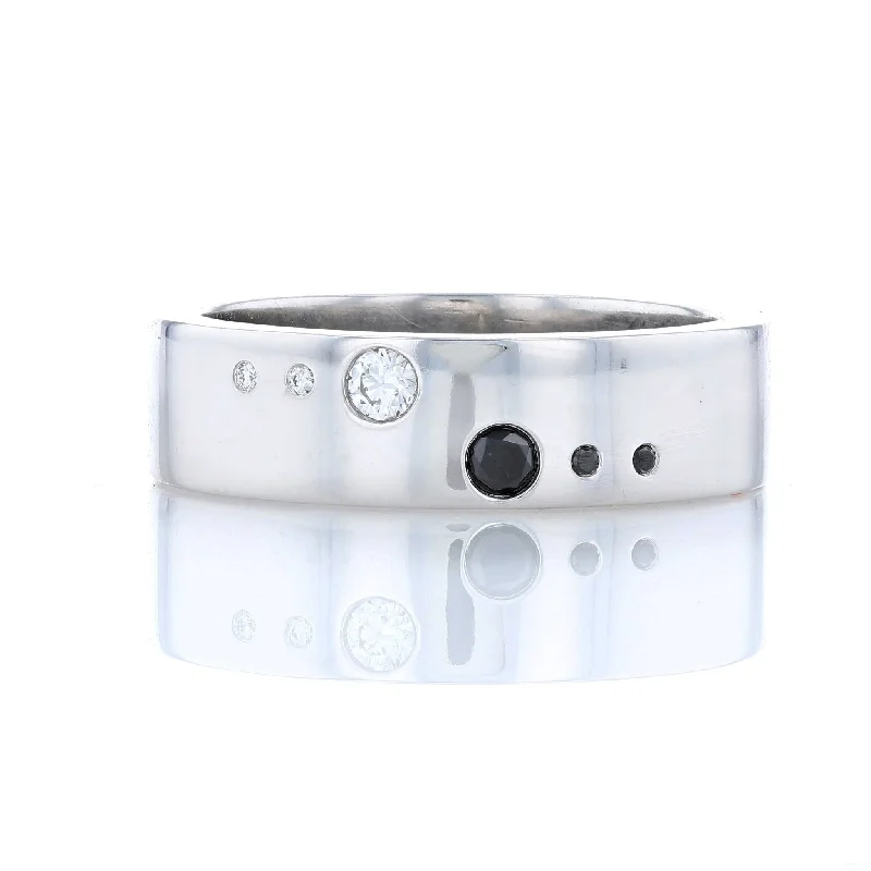 Women’s sparkling engagement rings-Yin and Yang Diamond Band