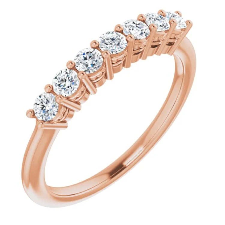 Women’s affordable engagement rings-14K Rose 3/8 CTW Natural Diamond Anniversary Band