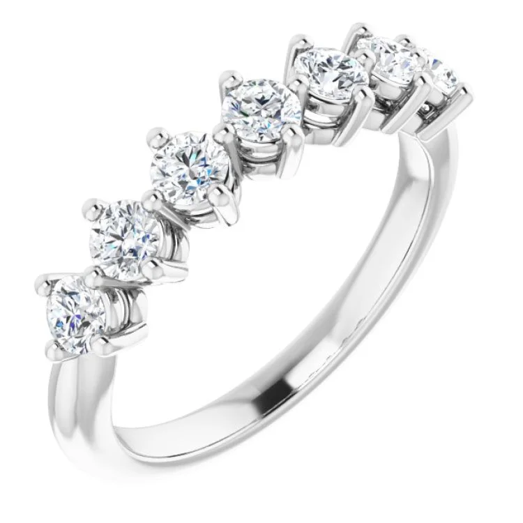 Women’s unique engagement rings-14K White 3/4 CTW Natural Diamond Anniversary Band