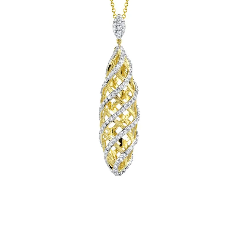 Women’s infinity necklaces-Open Cage Diamond Pendant