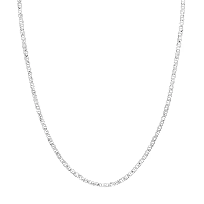 Women’s statement necklaces-14K Mariner Chain with Lobster Lock 3mm