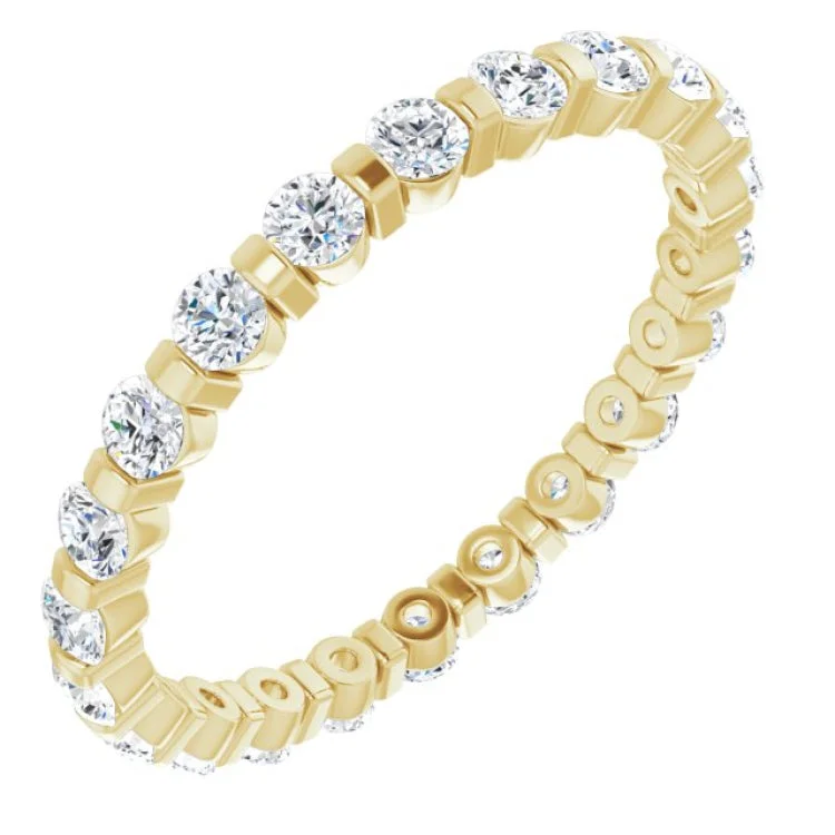 Women’s modern solitaire engagement rings-14K Yellow 5/8 CTW Diamond Eternity Band