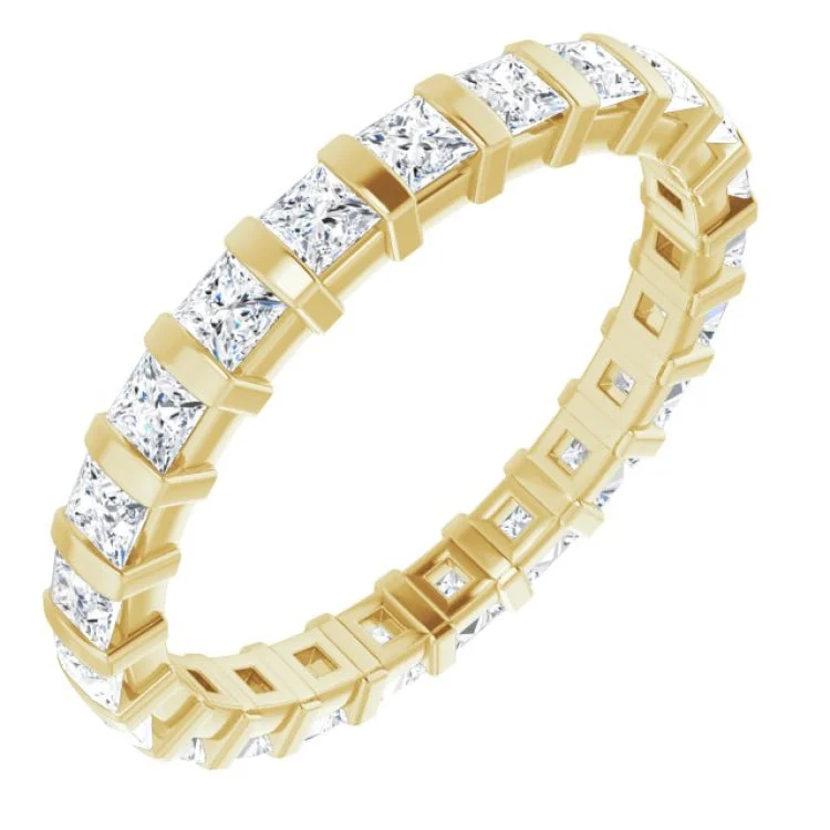 Women’s modern solitaire engagement rings-14K Yellow 1 1/6 CTW Diamond Eternity Band