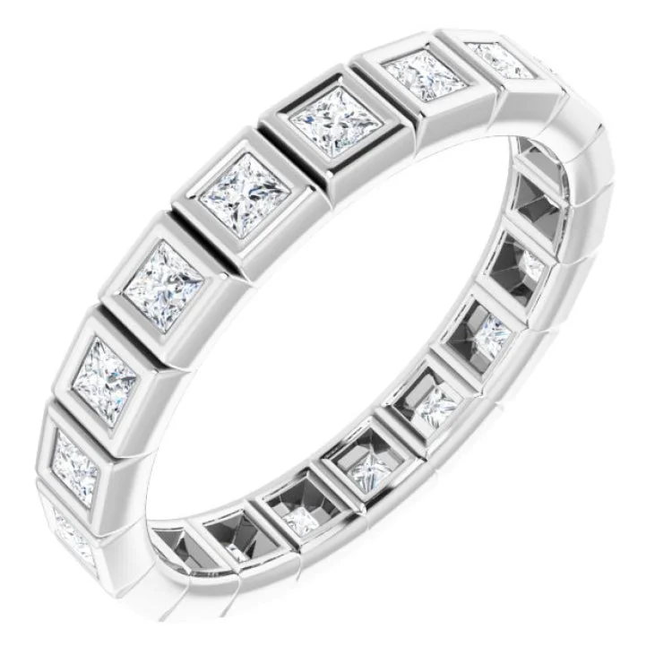 Women’s platinum solitaire engagement rings-14K White 5/8 CTW Diamond Eternity Band