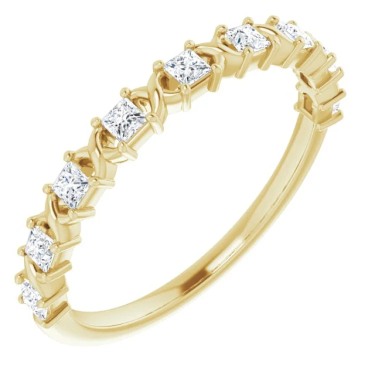 Women’s heart-shaped engagement rings-14K Yellow 1/3 CTW Natural Diamond Anniversary Band