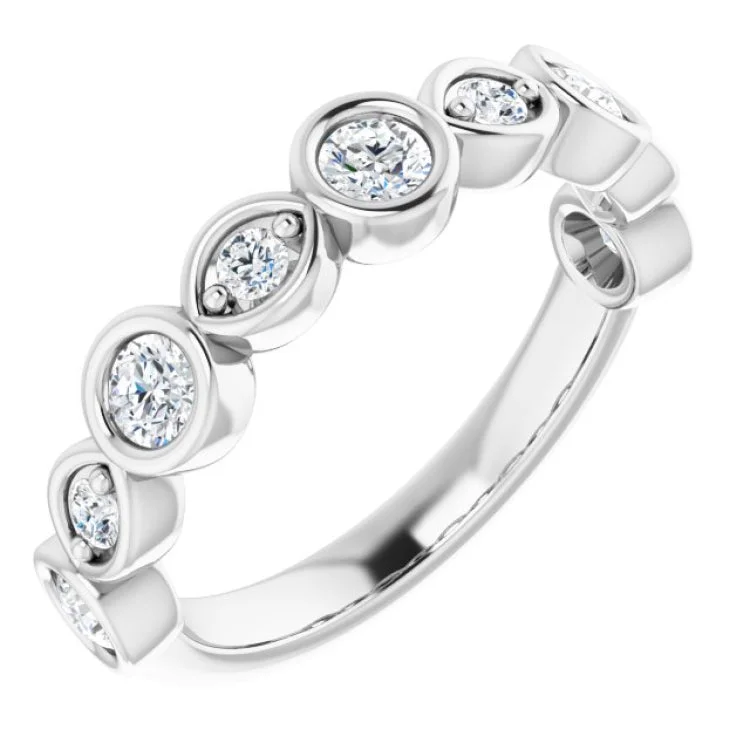 Women’s round engagement rings-14K White 5/8 CTW Natural Diamond Anniversary Band