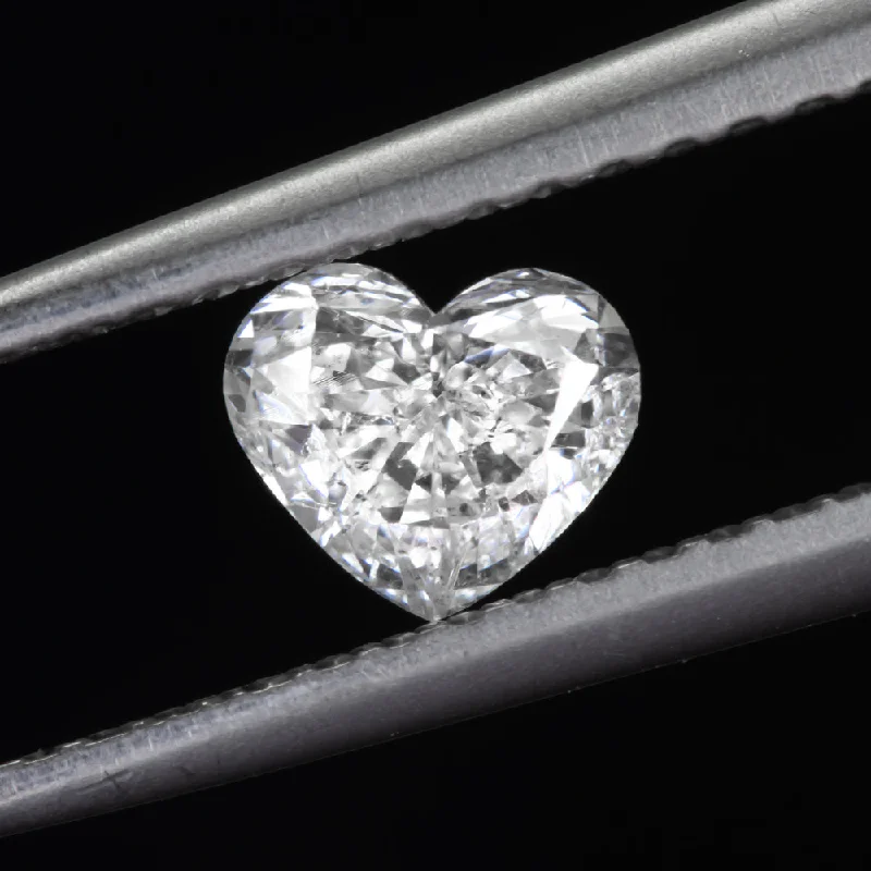 Women’s dainty necklaces-0.43ct HEART SHAPE DIAMOND F SI2 LOOSE STONE NATURAL BRILLIANT CUT PENDANT