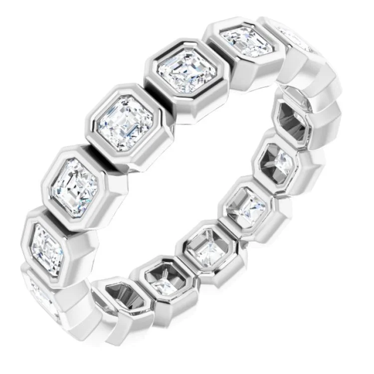 Women’s modern solitaire engagement rings-Platinum 1 1/2 CTW Diamond Eternity Band