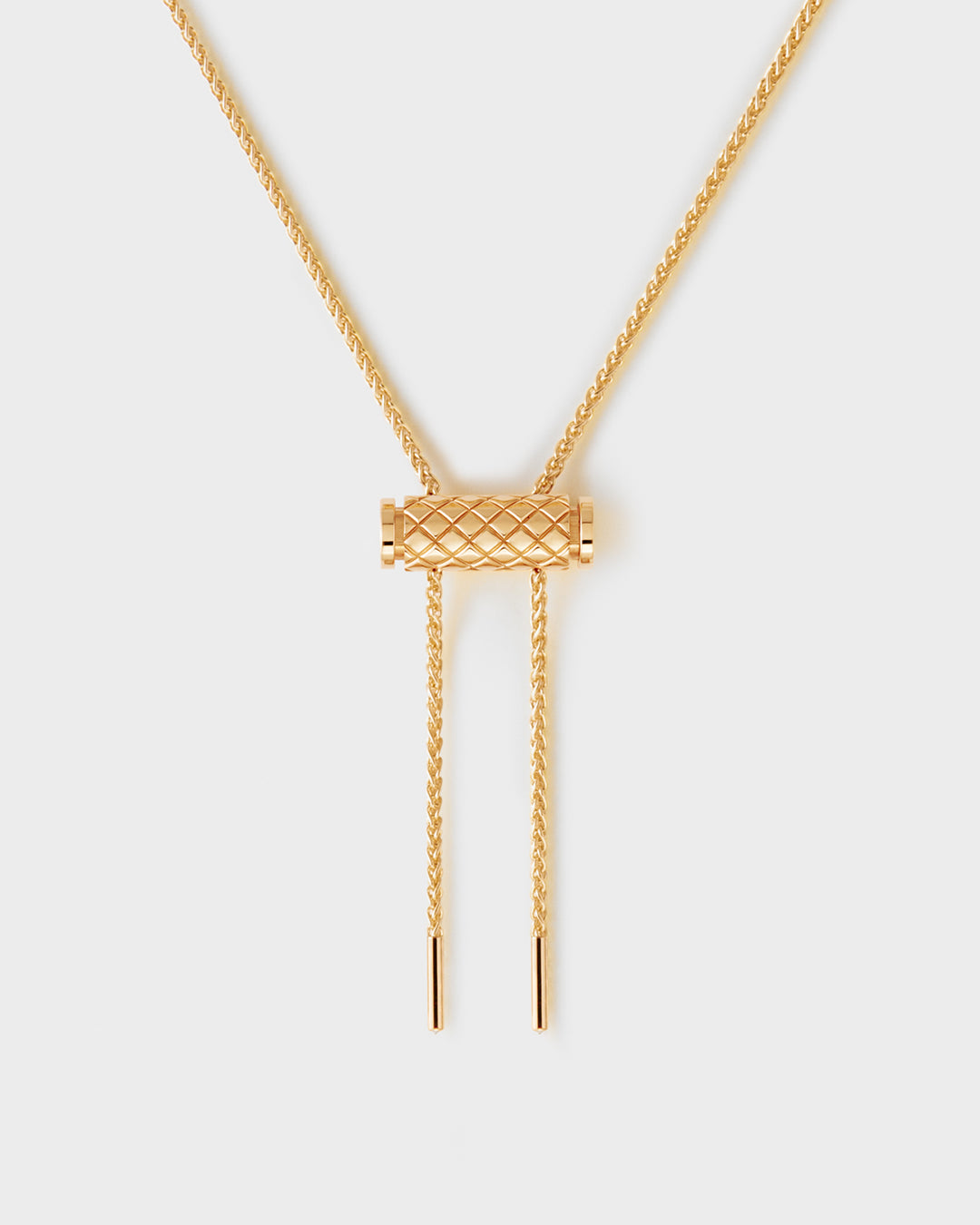 Women’s statement piece necklaces-Gold Latch Pendant on MM Chain in Yellow Gold