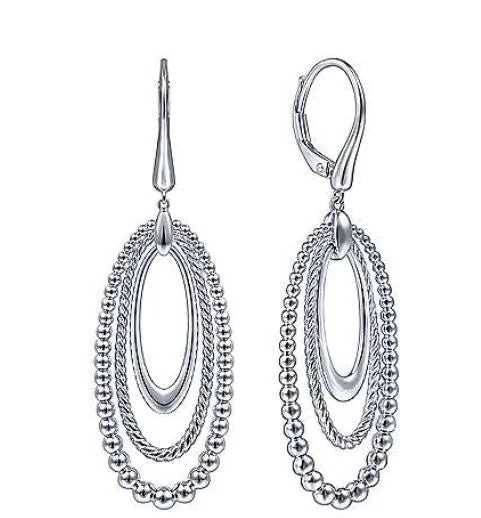 Women’s fashion earrings-925 Sterling Silver Drop Earrings