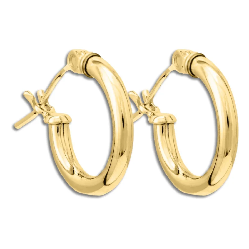 Women’s chandelier earrings-Kiddie Kraft 14KT Yellow Gold Childrens Hoop Earrings