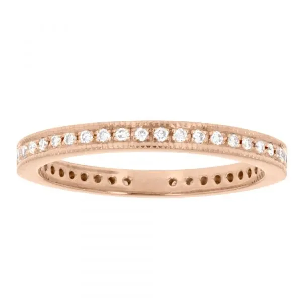 Women’s rose gold diamond solitaire engagement rings-Rose gold diamond eternity band