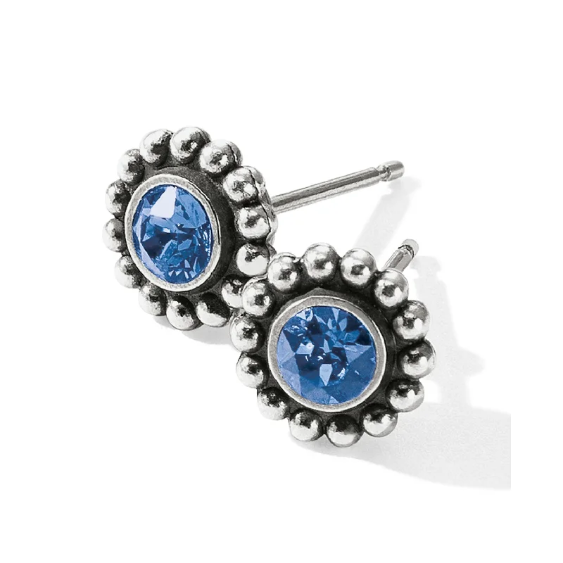 Women’s minimalist earrings-Sapphire Twinkle Mini Post Earrings-September