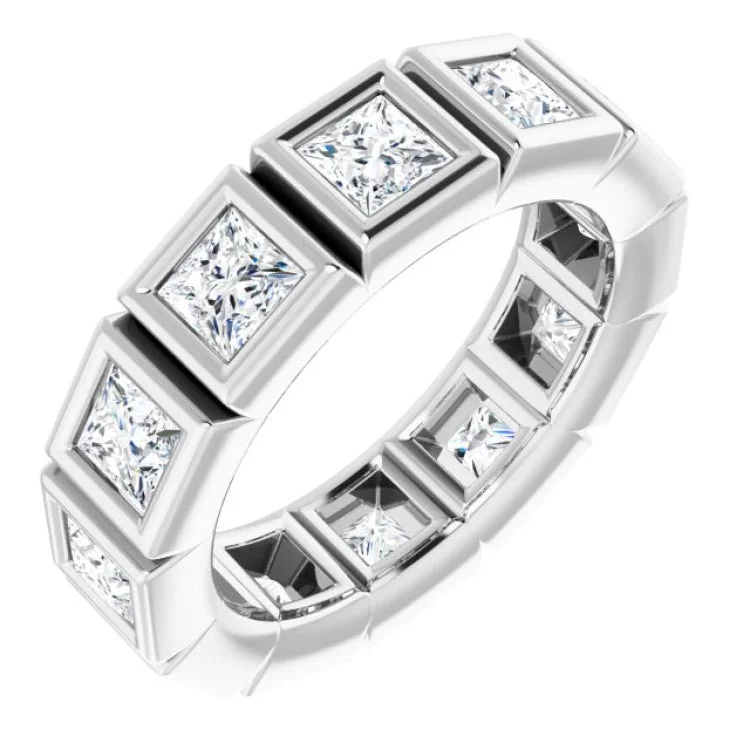 Women’s affordable platinum engagement rings-14K White 2 1/4 CTW Diamond Eternity Band