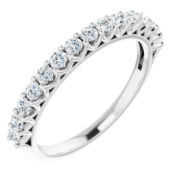 Women’s gold engagement rings-Platinum 1/2 CTW Natural Diamond Anniversary Band