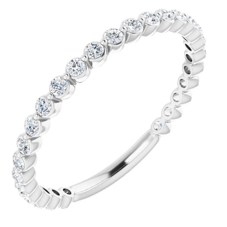 Women’s engagement rings with white sapphires-14K White 1/3 CTW Natural Diamond Anniversary Band