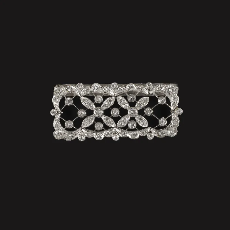 Women’s diamond chokers-ART DECO VINTAGE DIAMOND PENDANT 0.85ct OLD EUROPEAN CUT PLATINUM FILIGREE 1920s