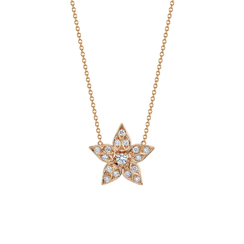 Women’s simple gold necklaces-Lily Artisan Pave Diamond Pendant