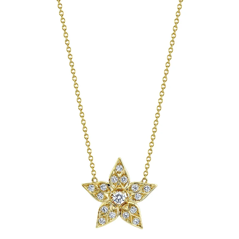 Women’s gold statement necklaces-Lily Artisan Pave Diamond Pendant