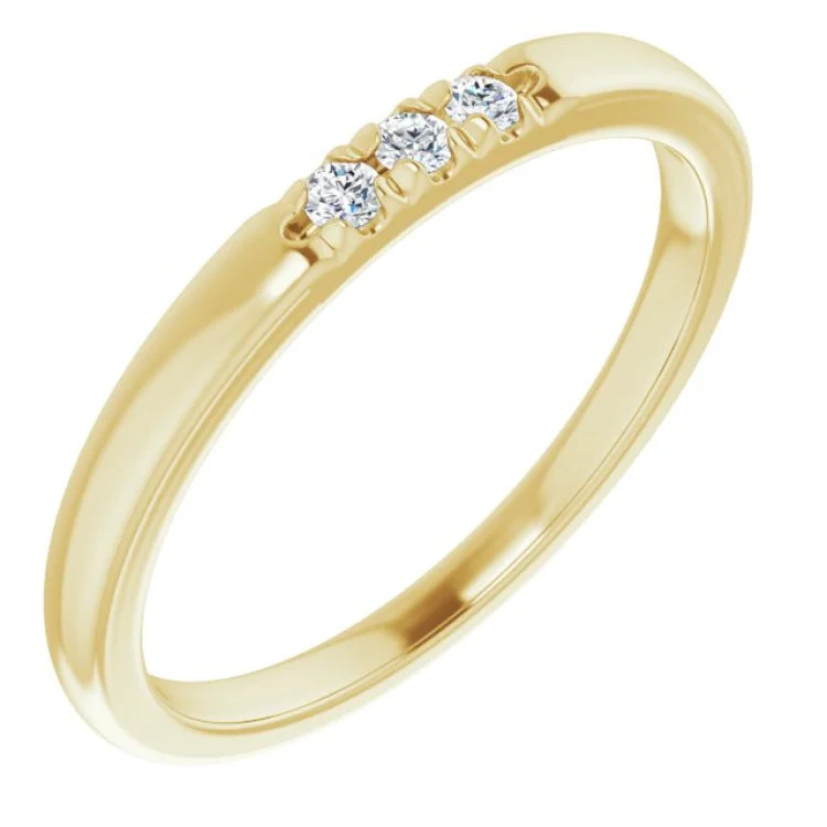 Women’s rose gold engagement rings-14K Yellow .06 CTW Natural Diamond Anniversary Band