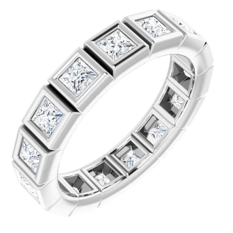 Women’s classic engagement rings-14K White 1 3/8 CTW Diamond Eternity Band