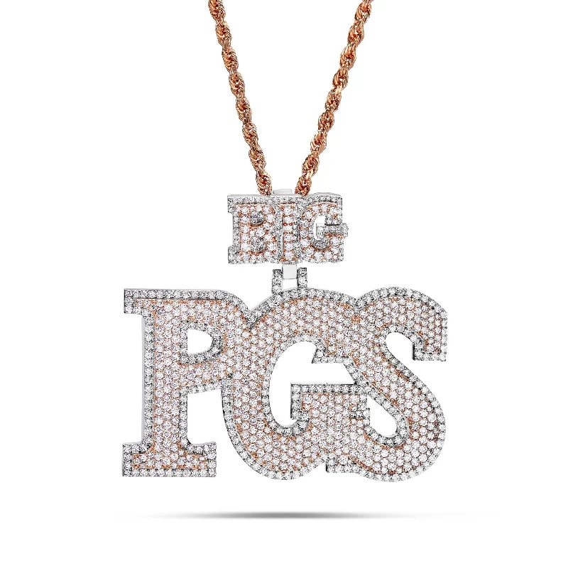 Women’s trendy necklaces-Custom "BIG PGS" Diamond Pendant