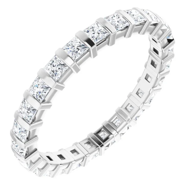 Women’s black diamond engagement rings-Platinum 7/8 CTW Diamond Eternity Band