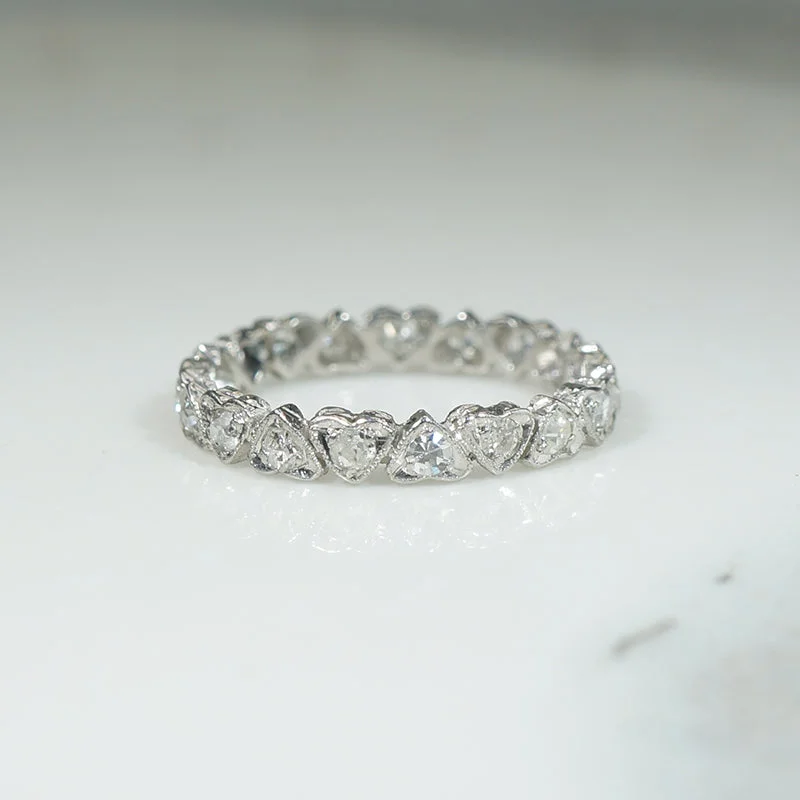 Women’s engagement rings for modern brides-Endless Love Platinum & Diamond Eternity Band