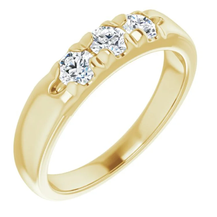 Women’s luxury engagement rings-14K Yellow 1/2 CTW Natural Diamond Anniversary Band