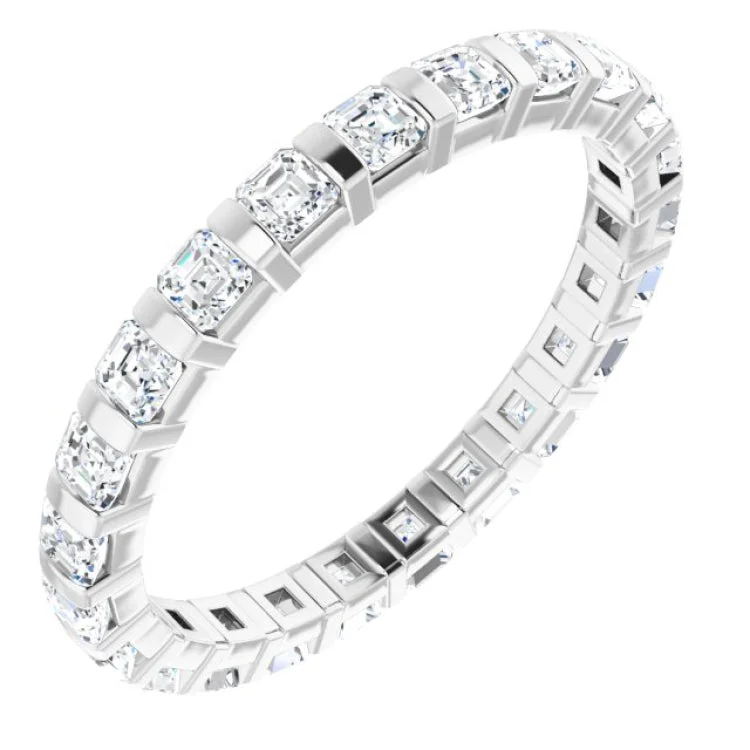 Women’s engagement rings with mixed metals-14K White 1 1/6 CTW Diamond Eternity Band