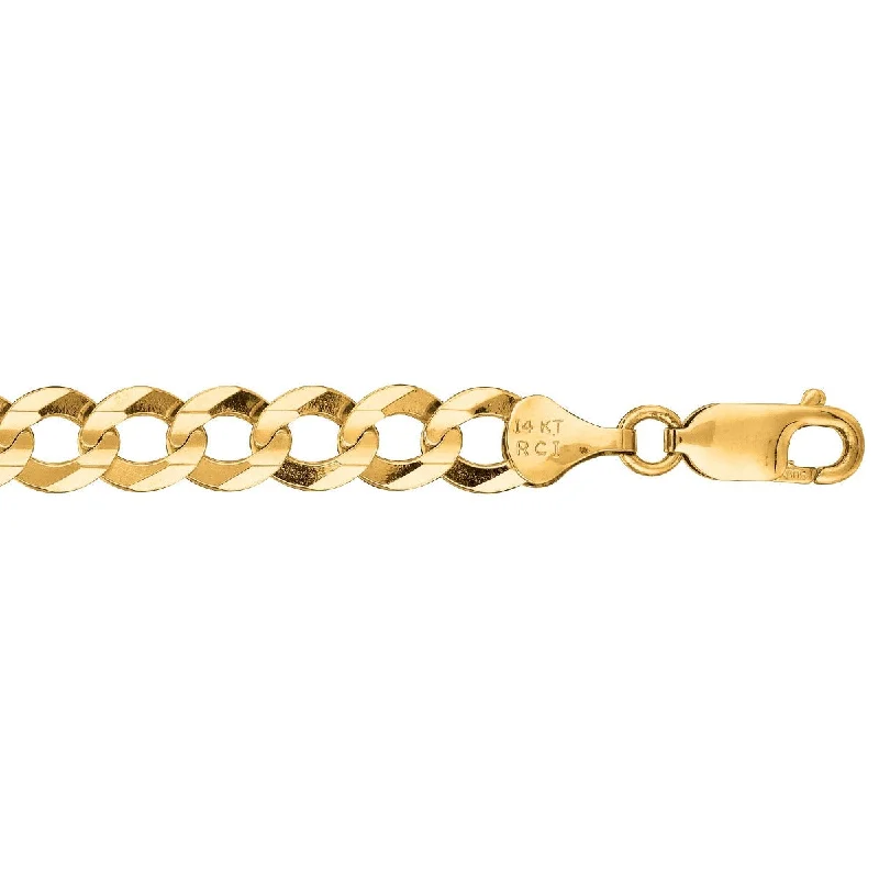 Women’s alternative engagement rings-14kt 24" Yellow Gold Diamond Cut Comfort Curb Chain with Lobster Clasp CC180-24