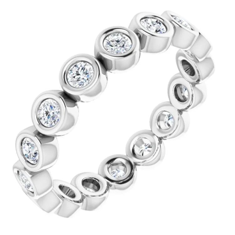 Women’s engagement rings with colored diamonds-Platinum 1/2 CTW Diamond Eternity Band